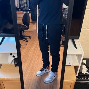 Black Tailor Black Tapered Cargo Pants